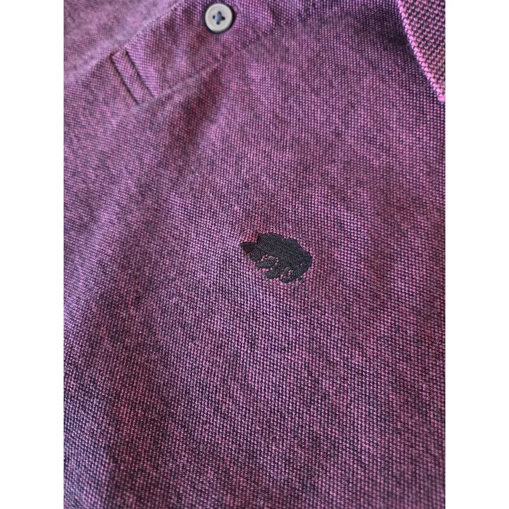 Banana Republic Purple Slim Fit Short Sleeve Shirt sz L